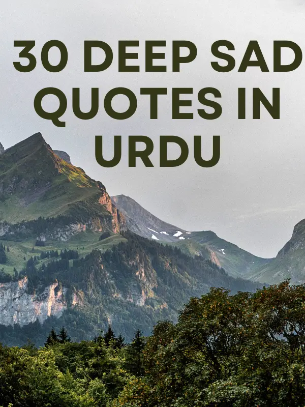 30 Deep Sad Quotes in Urdu