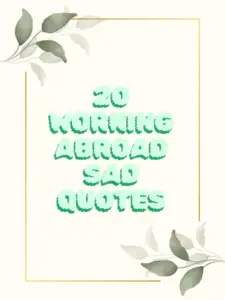 20 Working Abroad Sad Quotes