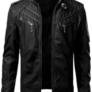 Retro Leather Bomber Jacket – Classic Style With Modern Comfort