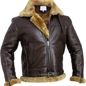Brown Real Leather Bomber Jacket – Classic Style With Premium Quality