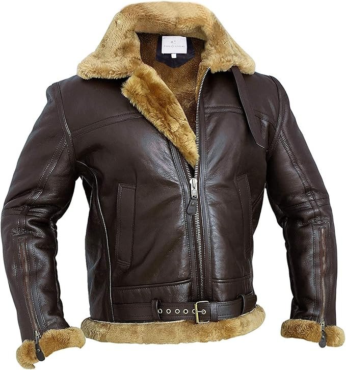 Brown Real Leather Bomber Jacket – Classic Style With Premium Quality