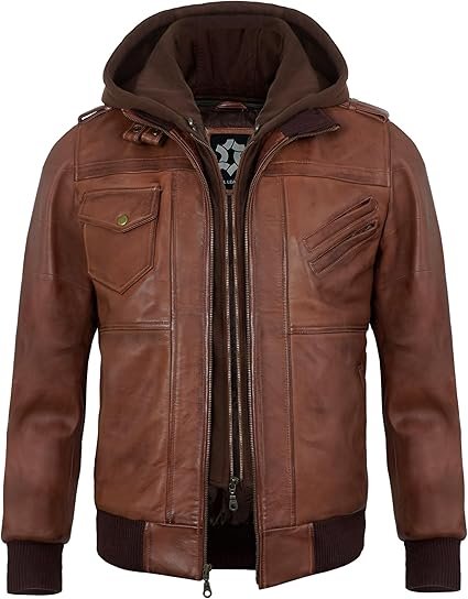 Brown Real Leather Bomber Jacket – Classic Style With Premium Quality