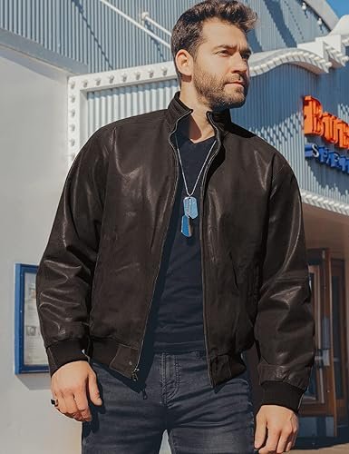 Retro Leather Bomber Jacket – Classic Style With Modern Comfort