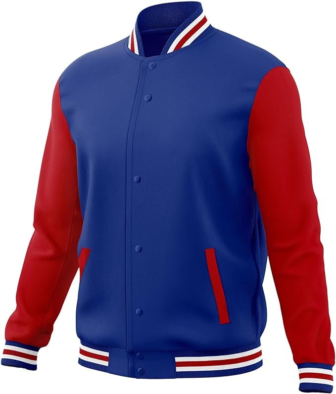 Red White and Blue Varsity Jacket – Classic Color, Sporty Identity