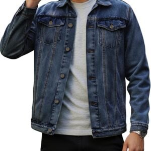 casual denim jacket for men, men denim jacket, everyday denim jacket men, classic denim jacket men, blue denim jacket men, black denim jacket men, relaxed fit denim jacket, slim fit denim jacket men, men casual outerwear, denim jacket outfit men, lightweight denim jacket men, denim jacket fashion men, modern denim jacket men, versatile denim jacket men, men street style denim jacket, denim jacket daily wear, timeless denim jacket men, casual jacket men, men denim fashion, denim outerwear men
