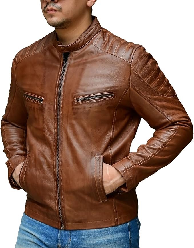 Light Brown Leather Jacket for Men – A Timeless Blend of Style and Versatility
