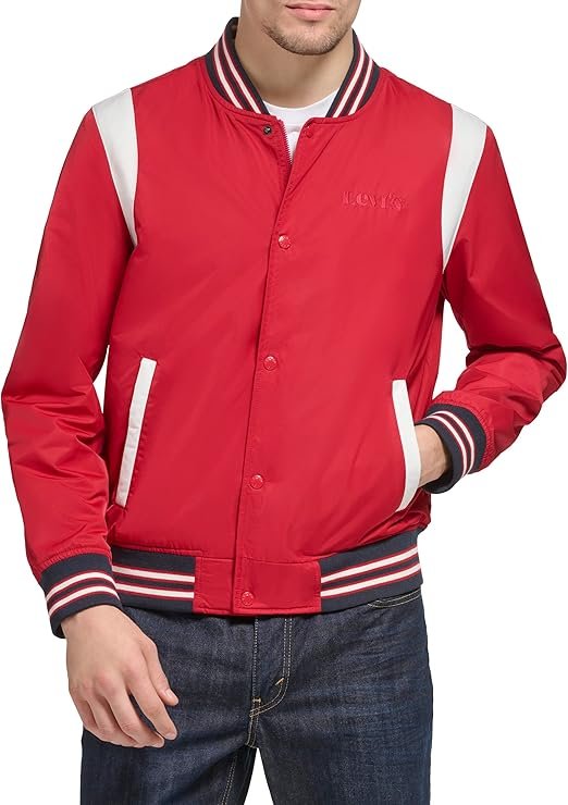 Red Varsity Bomber Jacket—Bold Streetwear Style With Classic Varsity Design